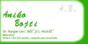 aniko bojti business card